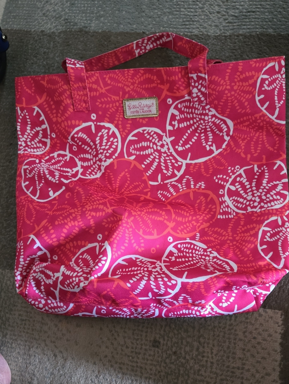 Estee Lauder Coral Pink Sand Dollar Tote